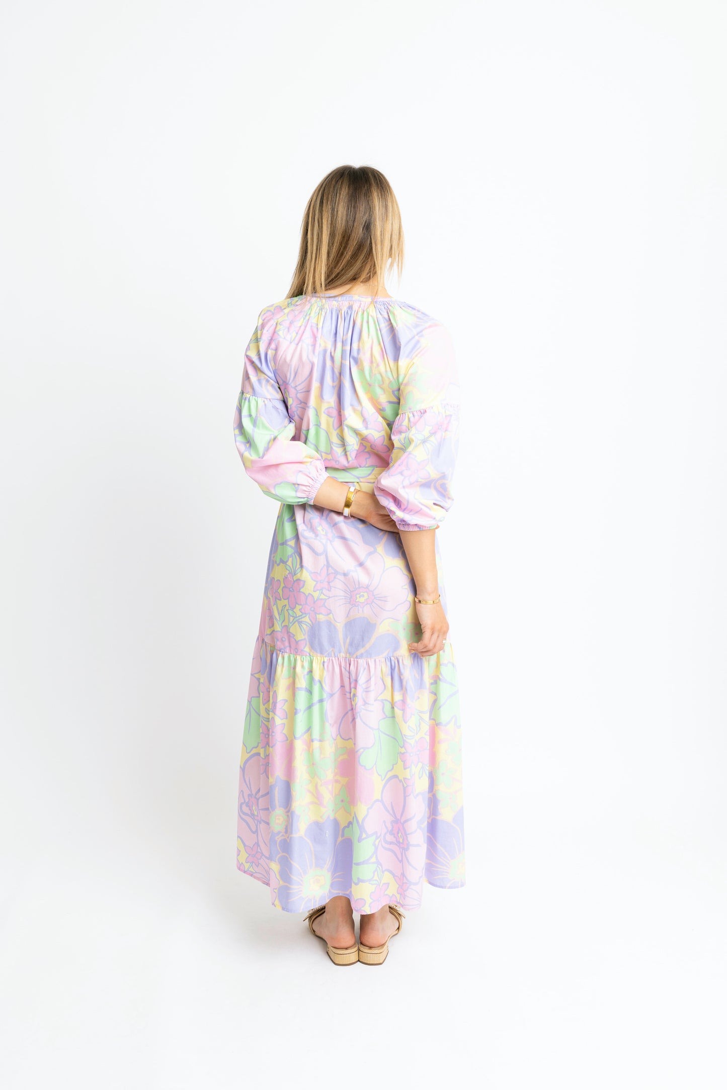 Pastel Floral Maxi Dress