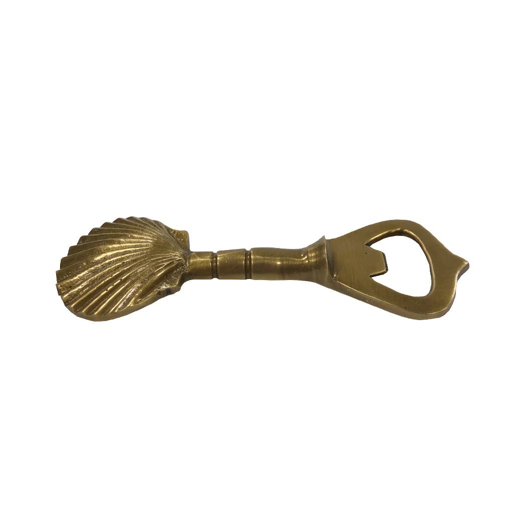 Solid Brass Vintage Sea Shell Bottle Opener | Barware