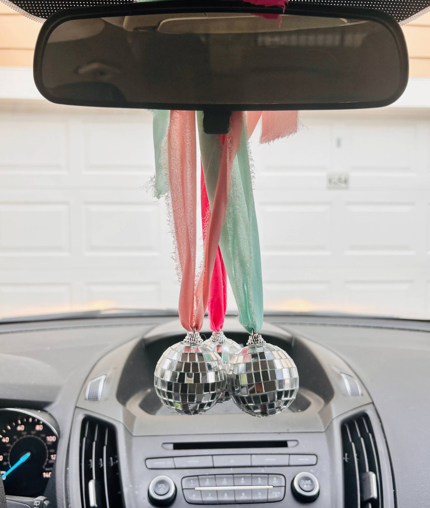 Chiffon Ribbon Disco Car Charm | Car Charm | Disco Cowgirl