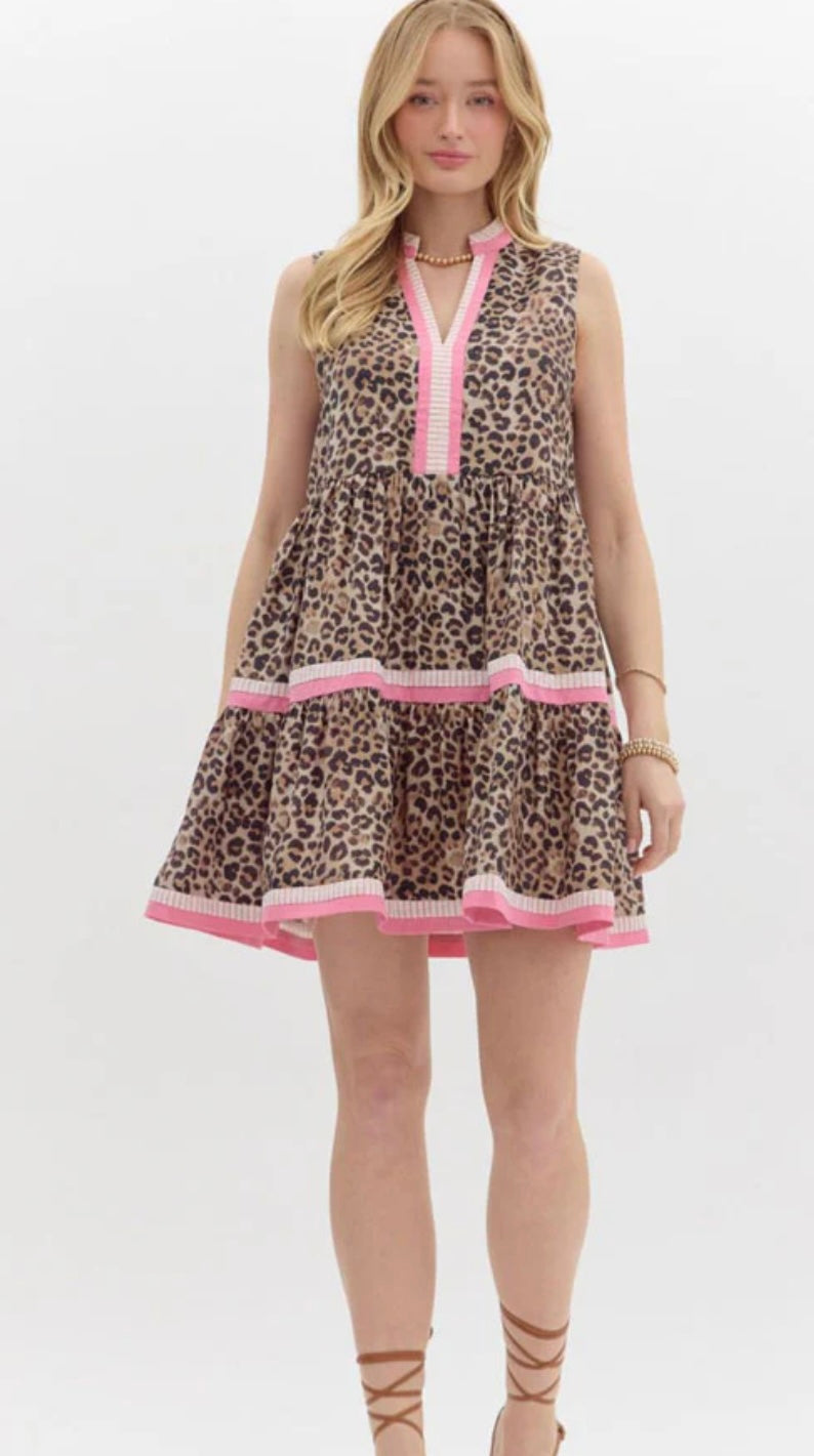 Pink Leopard Dress