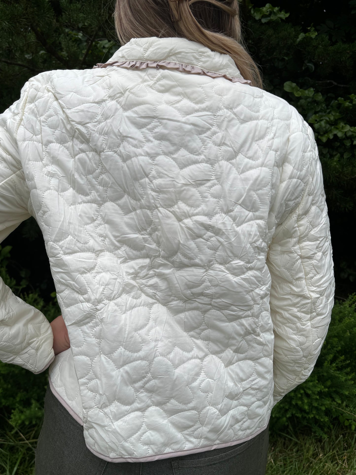 Cream Quilted Jacket