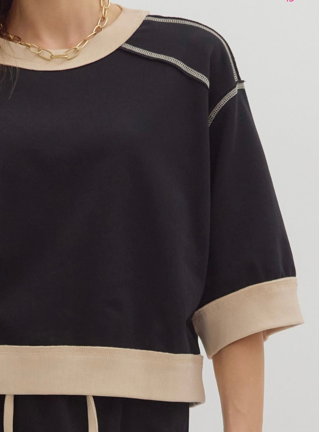 Black and Cream T-Shirt