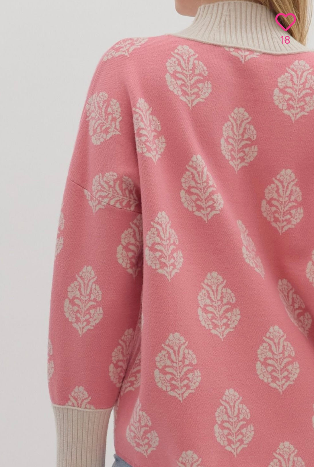 Blush Leaf Sweater