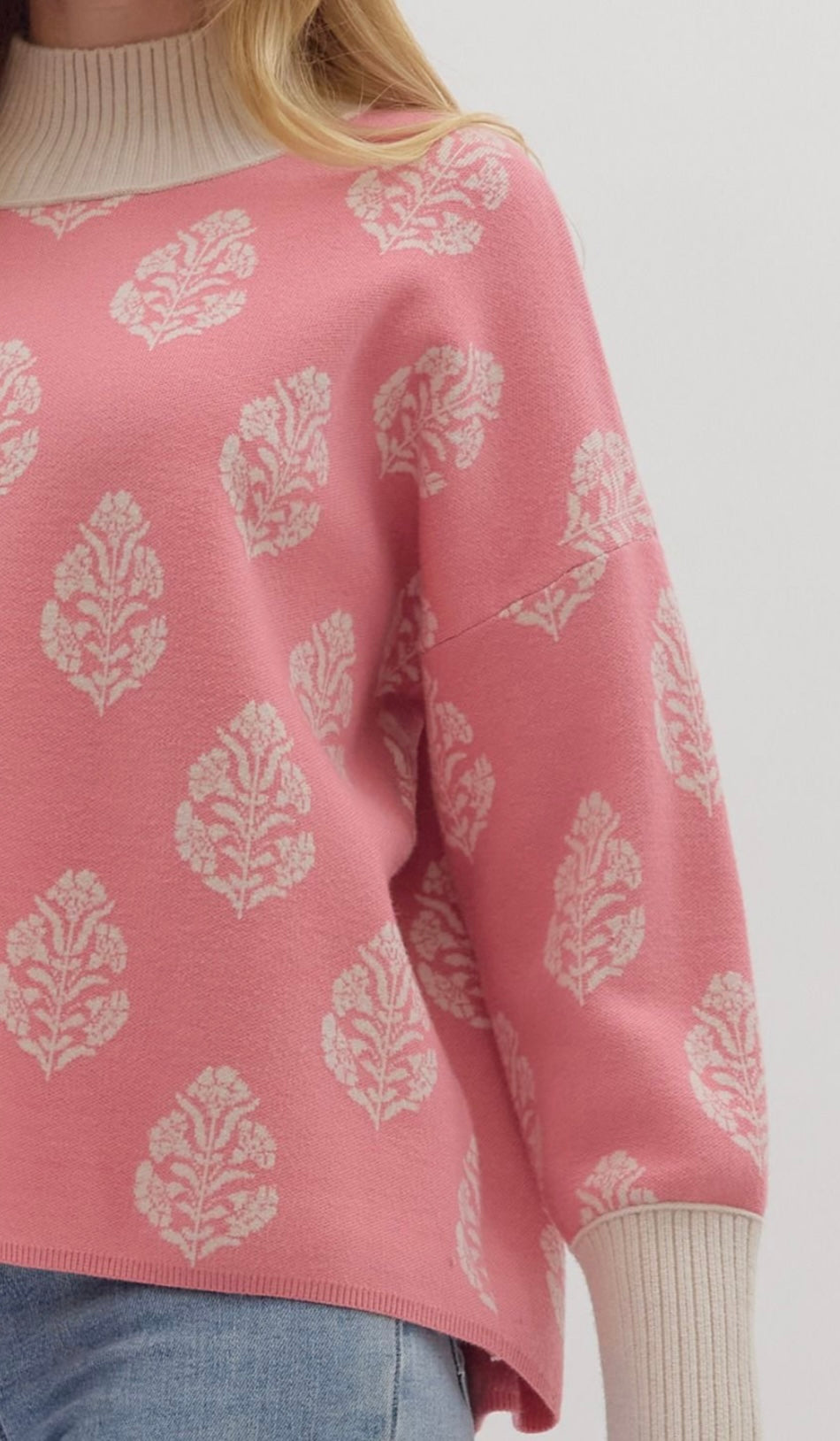 Blush Leaf Sweater