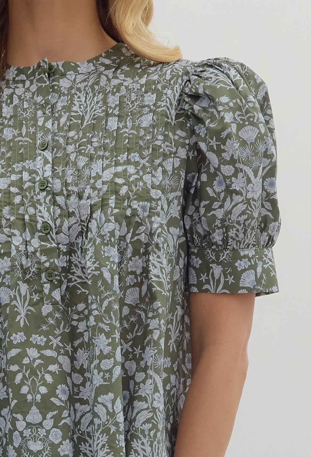 Blue Garden Floral Top
