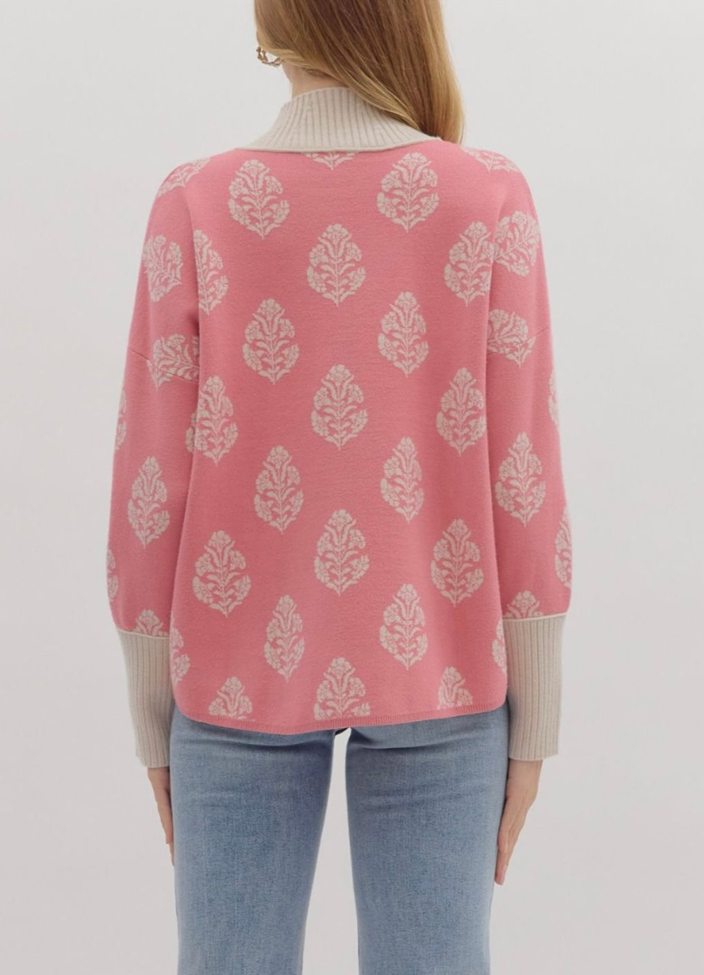 Blush Leaf Sweater