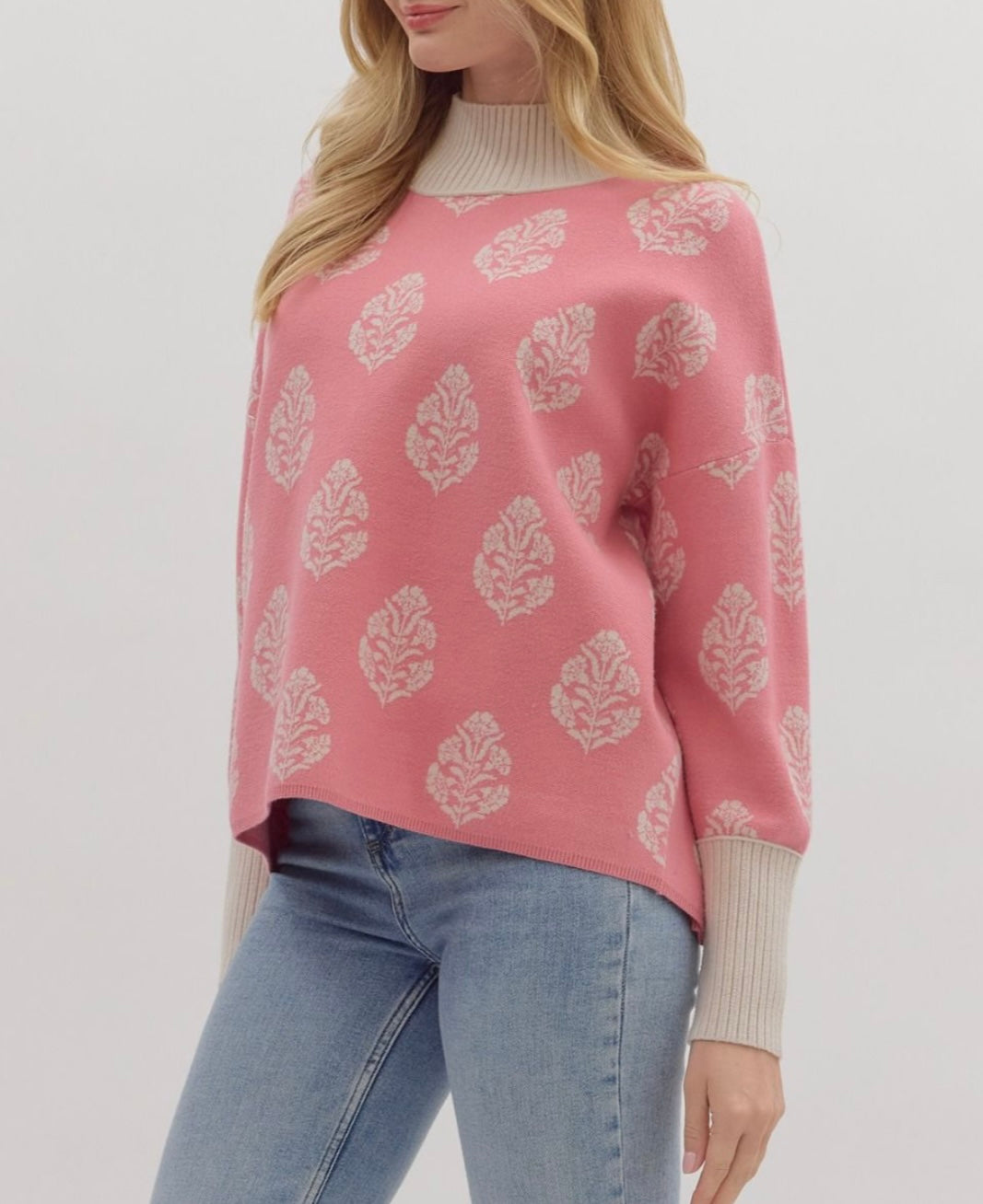 Blush Leaf Sweater