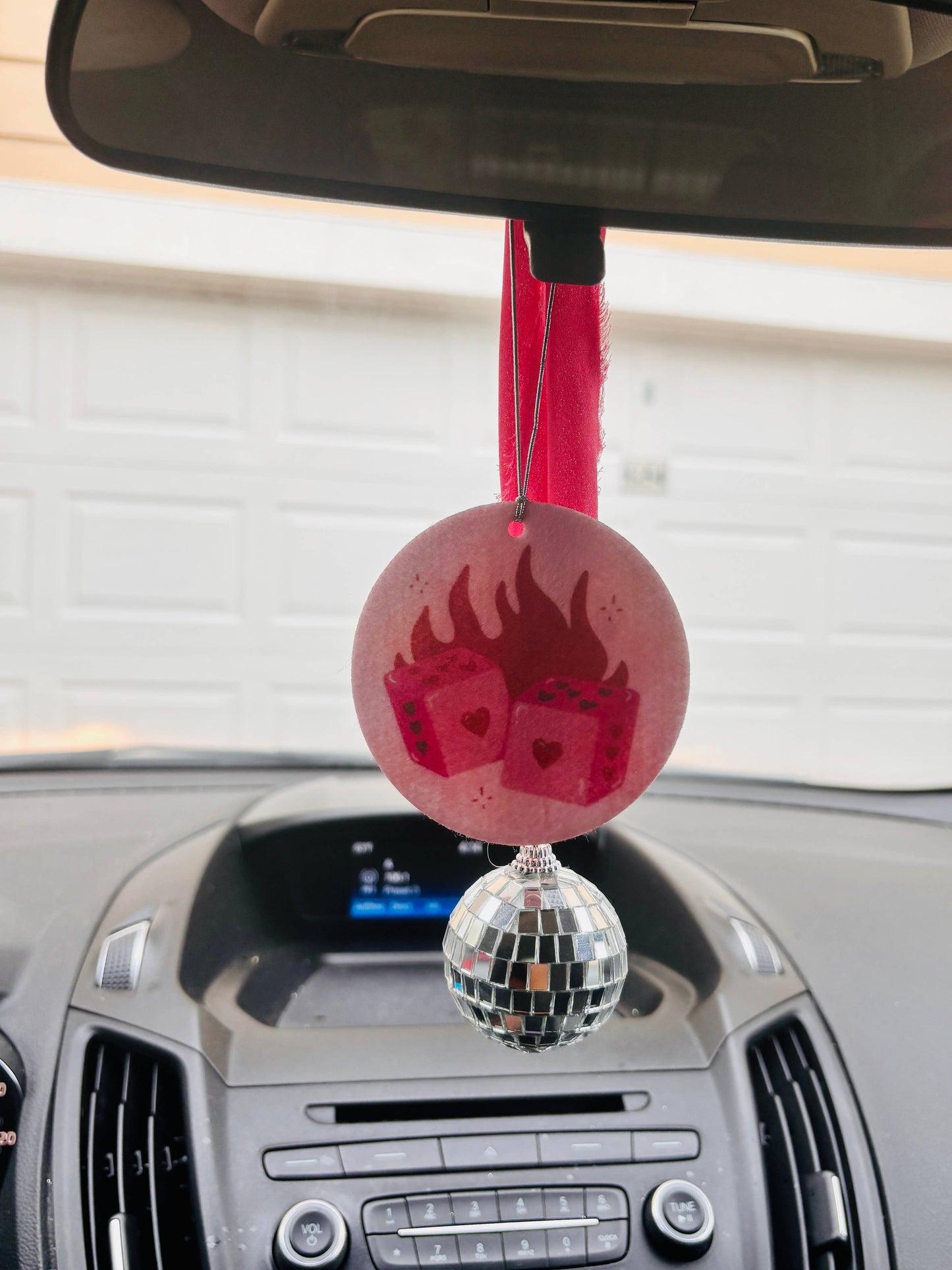 Chiffon Ribbon Disco Car Charm | Car Charm | Disco Cowgirl