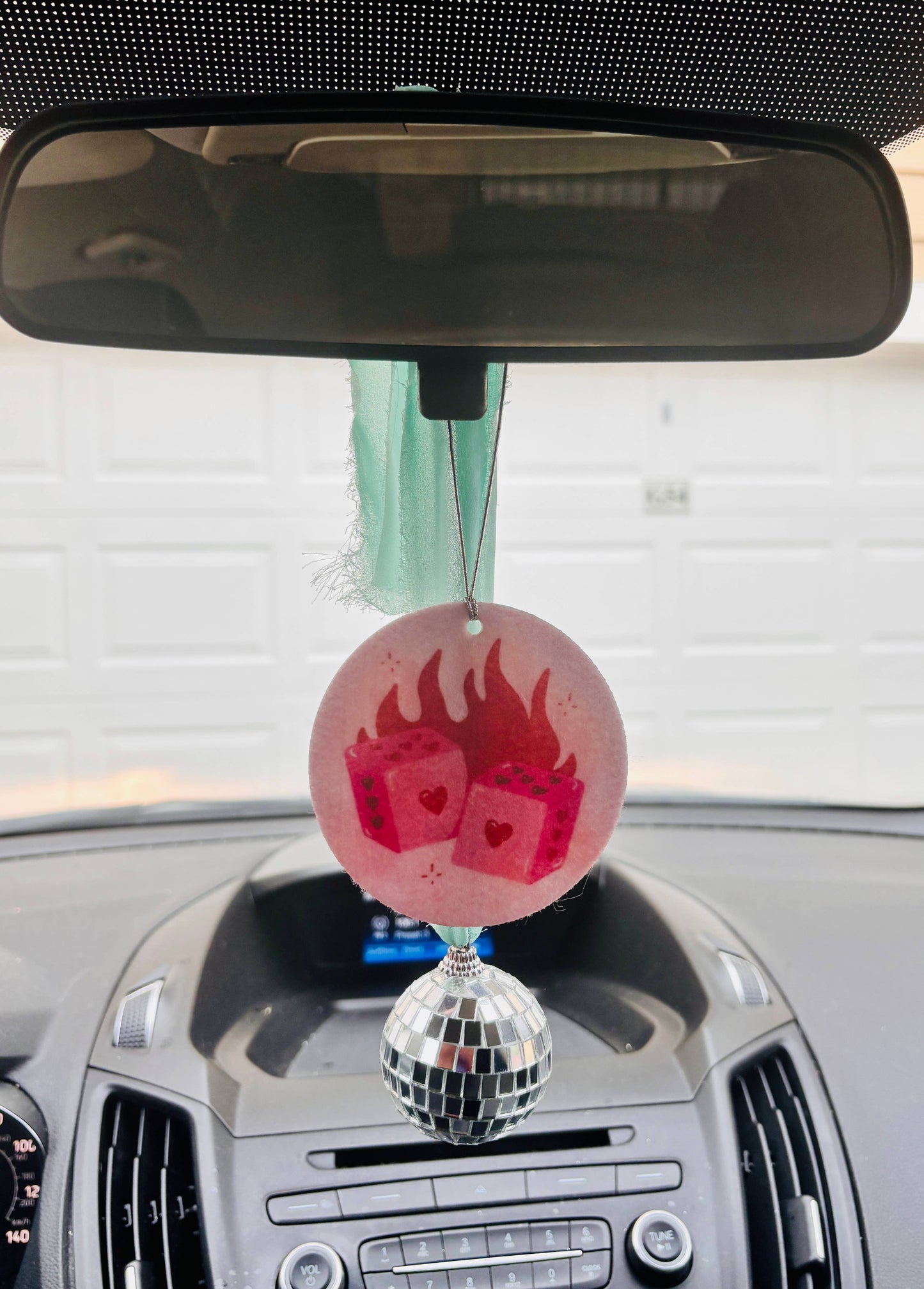 Chiffon Ribbon Disco Car Charm | Car Charm | Disco Cowgirl