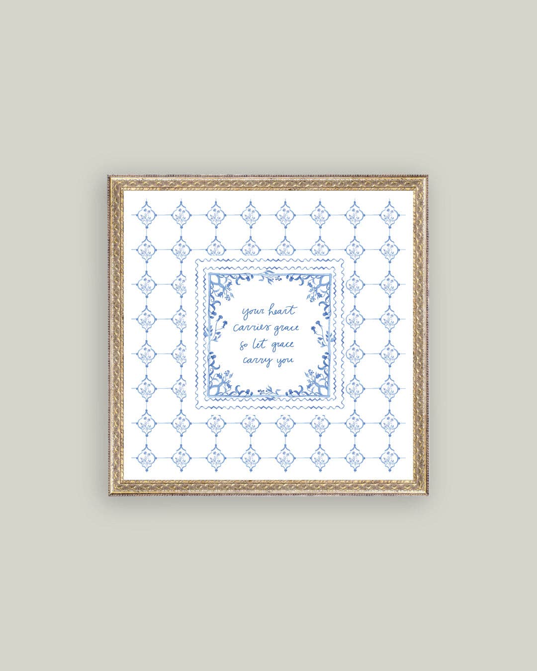 Your Heart Carries Grace Framed Antique Art