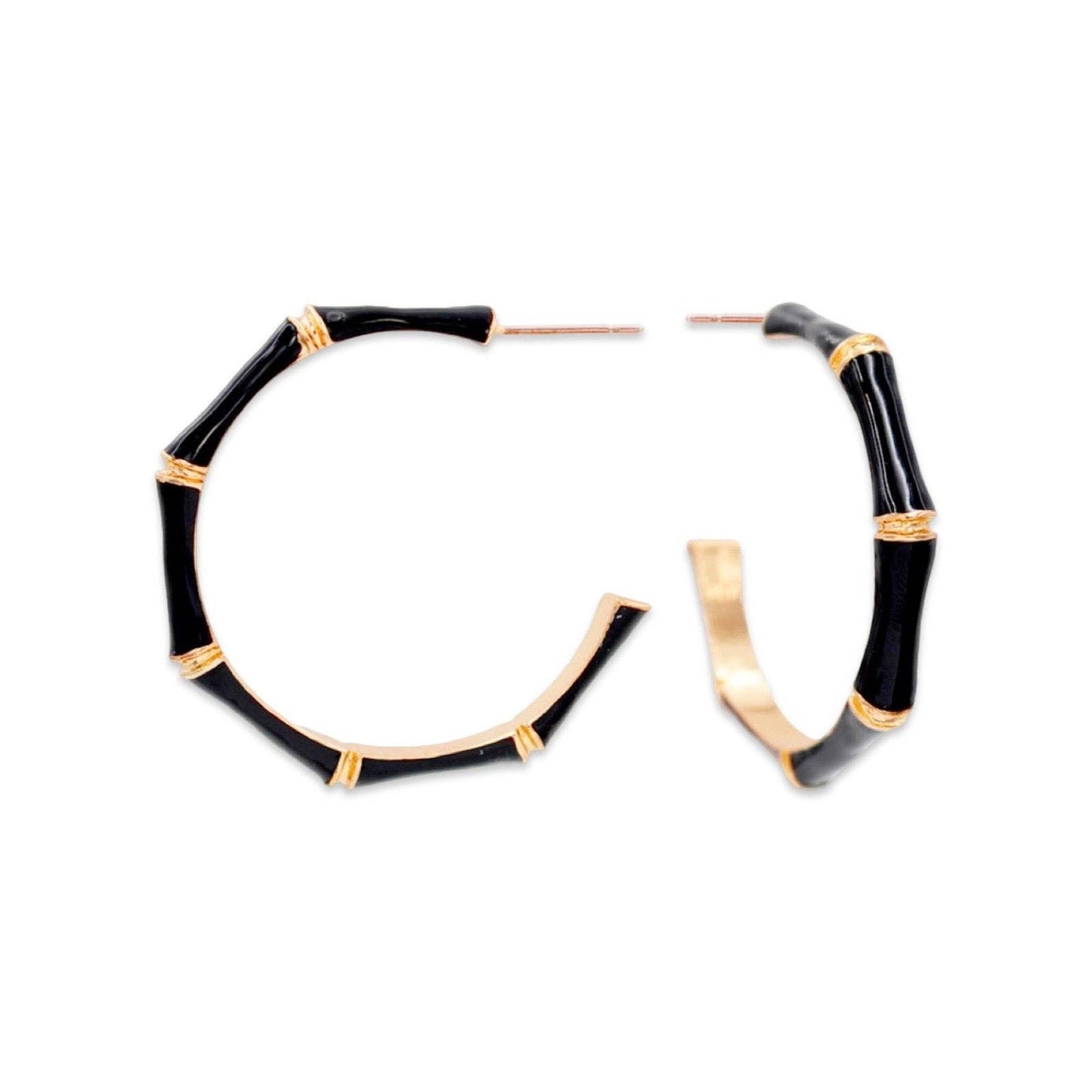 Black Bamboo Hoop | Black Hoops | Custom Hoops
