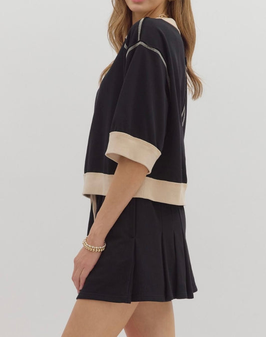 Black and Cream Skort