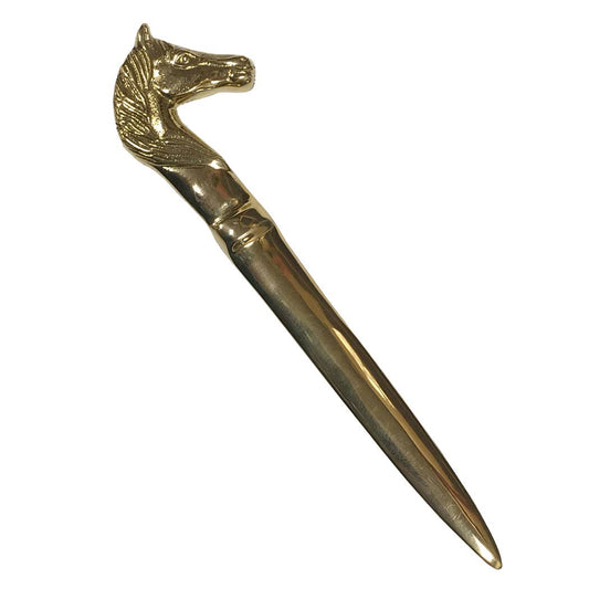 Solid Polished Brass Horse Head Letter Opener | Stationery