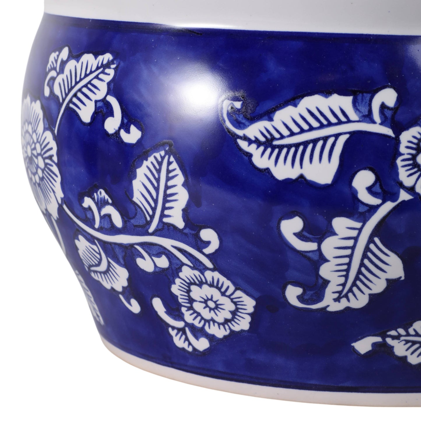 Ceramic Chinoiserie Planters Set of 2 - Blue, 10/12 in.