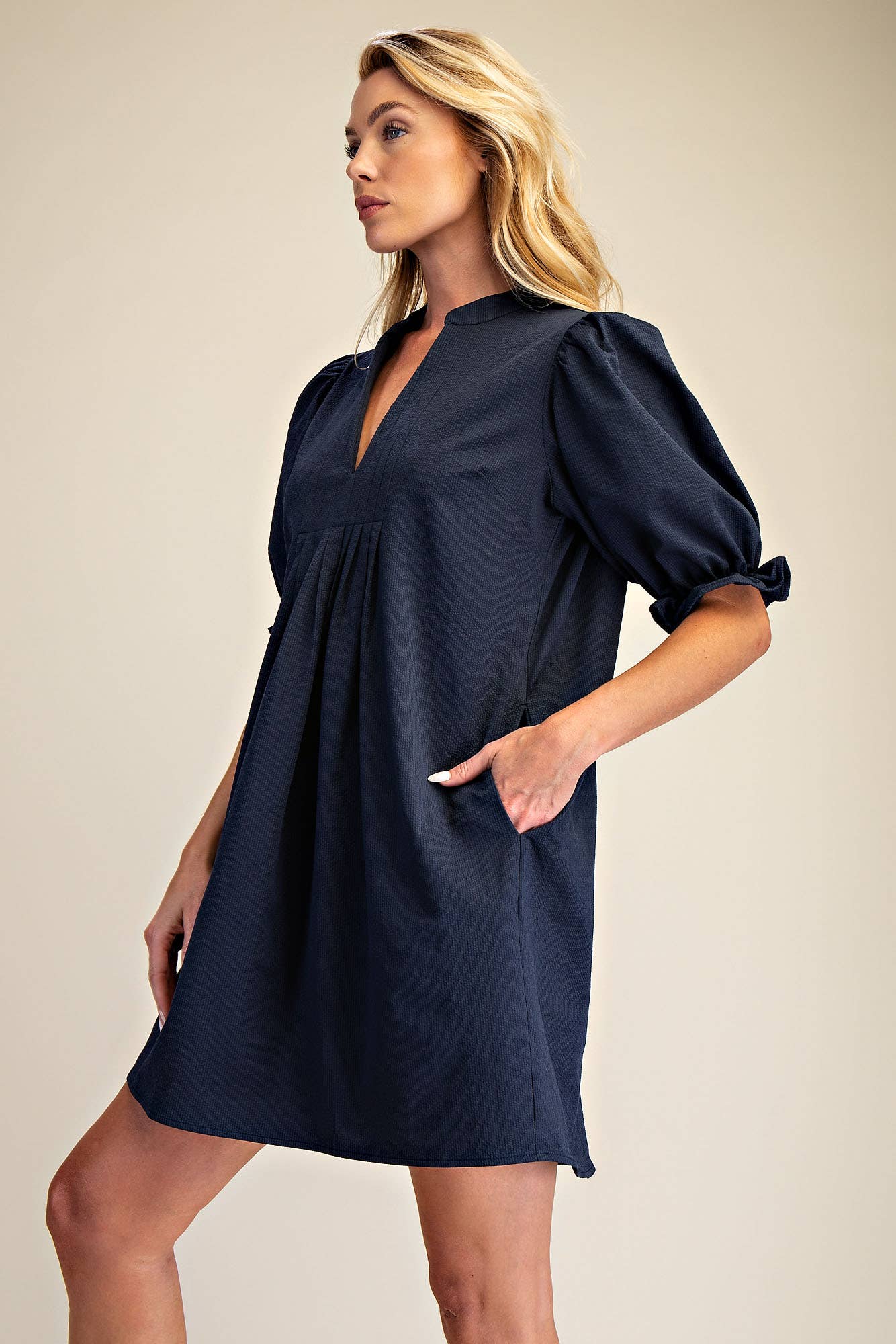 Puff Sleeve Mini Dress