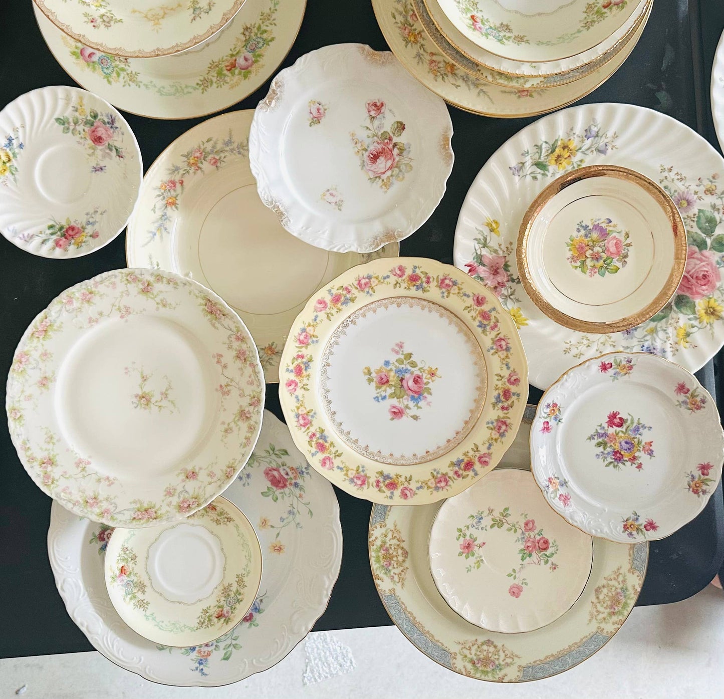 Vintage Mismatched China Dessert Plates