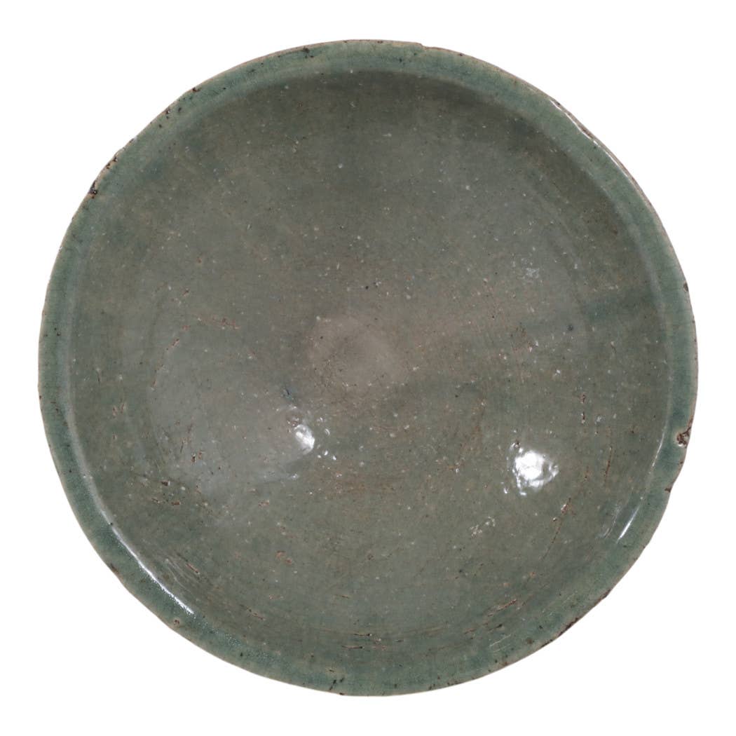 Decorative Bowl - Green/Brown Terracotta Two-Tone, 12 in.