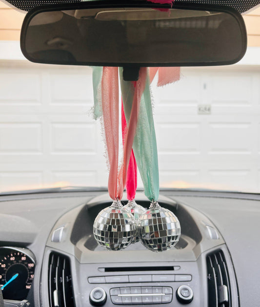 Chiffon Ribbon Disco Car Charm | Car Charm | Disco Cowgirl