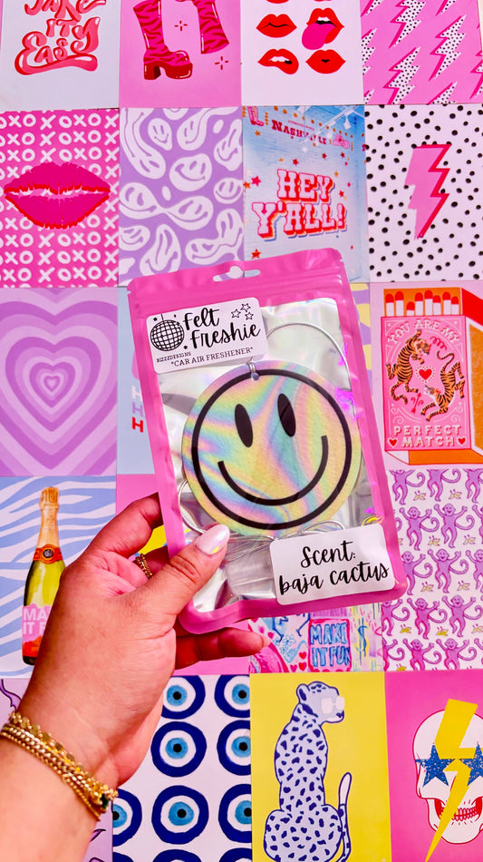 Smiley Felt Freshies | Smiley Air Freshie | Set of 6