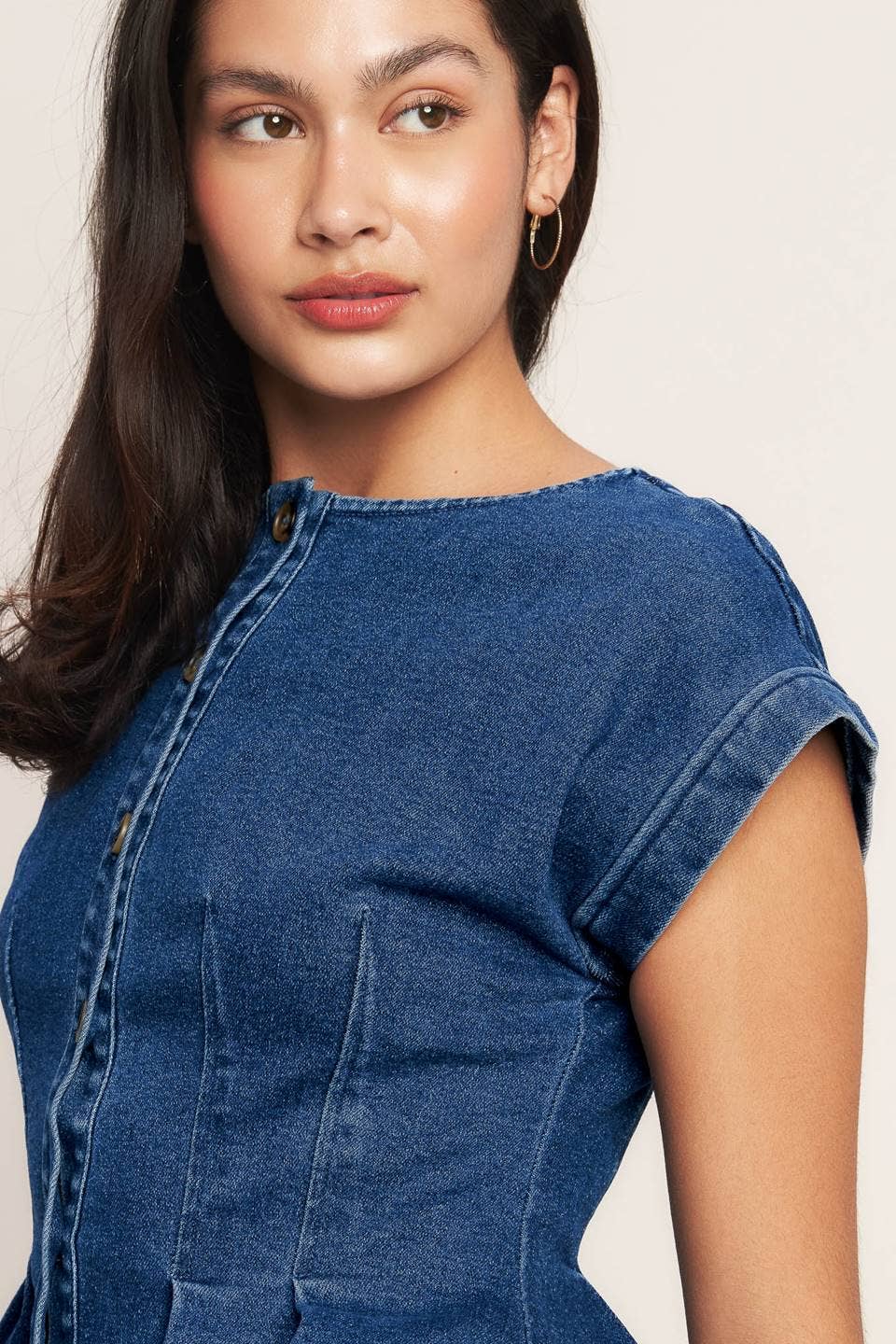A washed denim top - IT14088