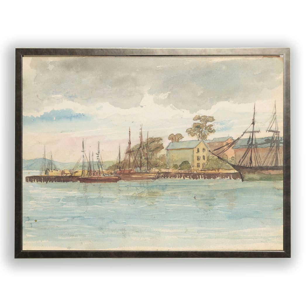 Vintage oil painting reproduction of landscape LL