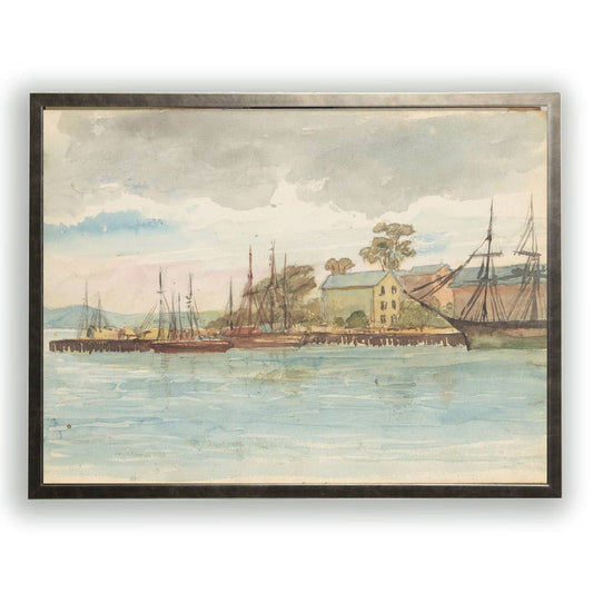 Vintage oil painting reproduction of landscape LL