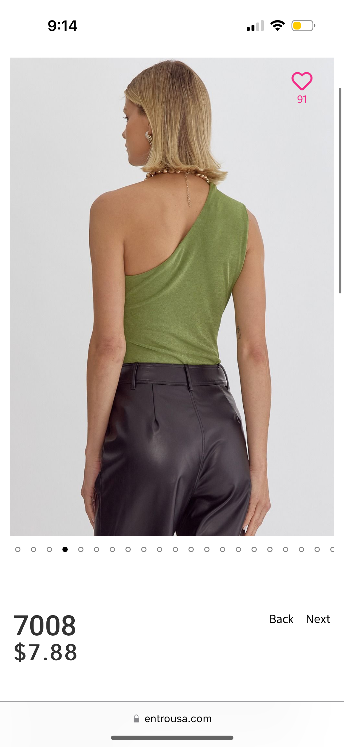One Shoulder Avocado Body Suit