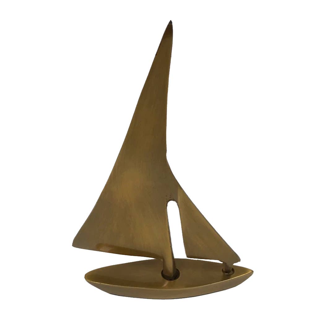 Antiqued Brass Sailboat Paperweight | 5-1/4" | Home Accents