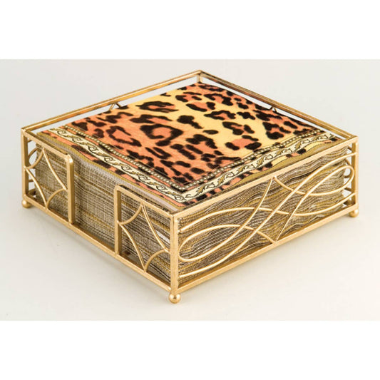 Paper Lunch Napkin Caddy Wave Gold Leaf