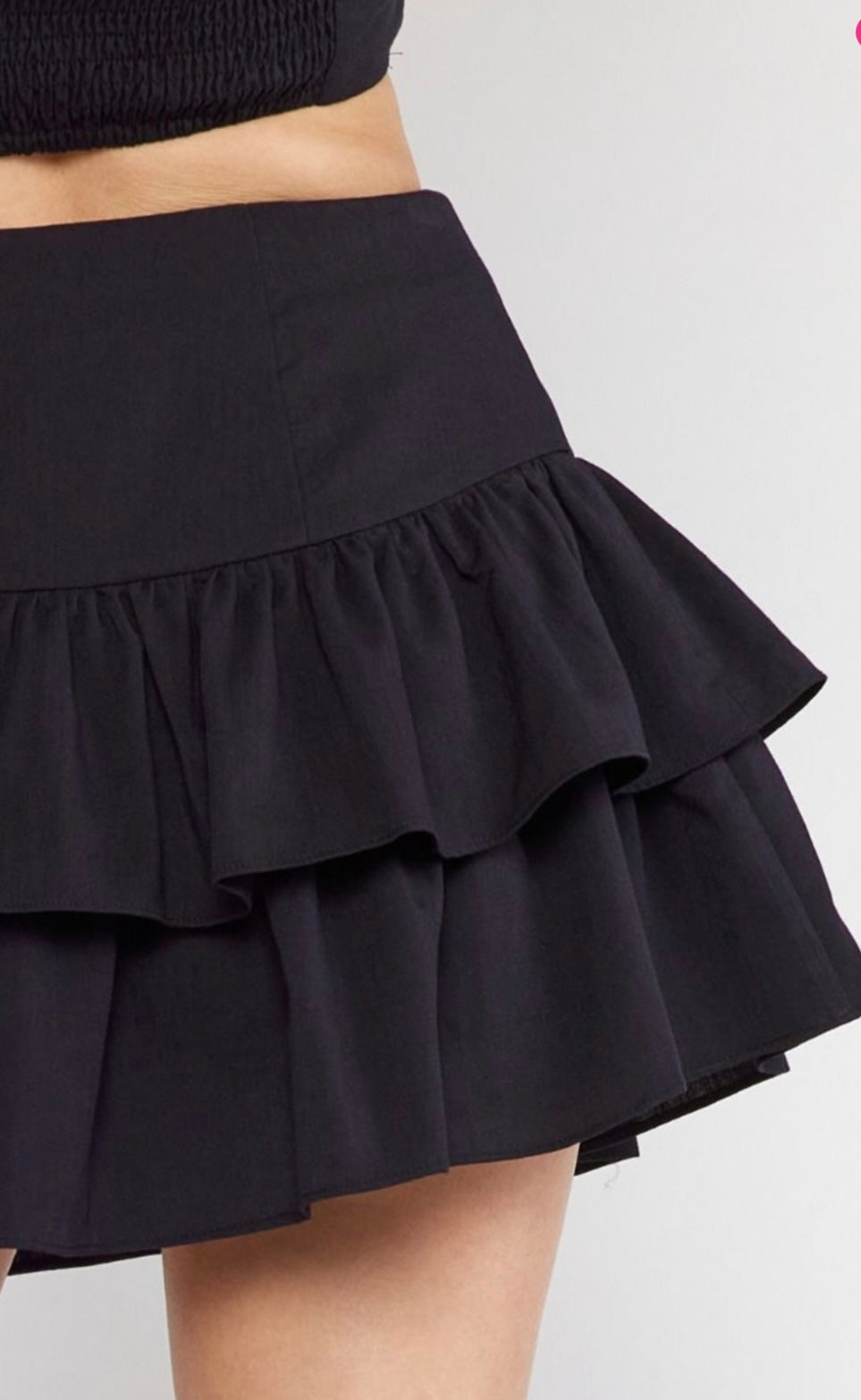 Black Ruffled Skirt
