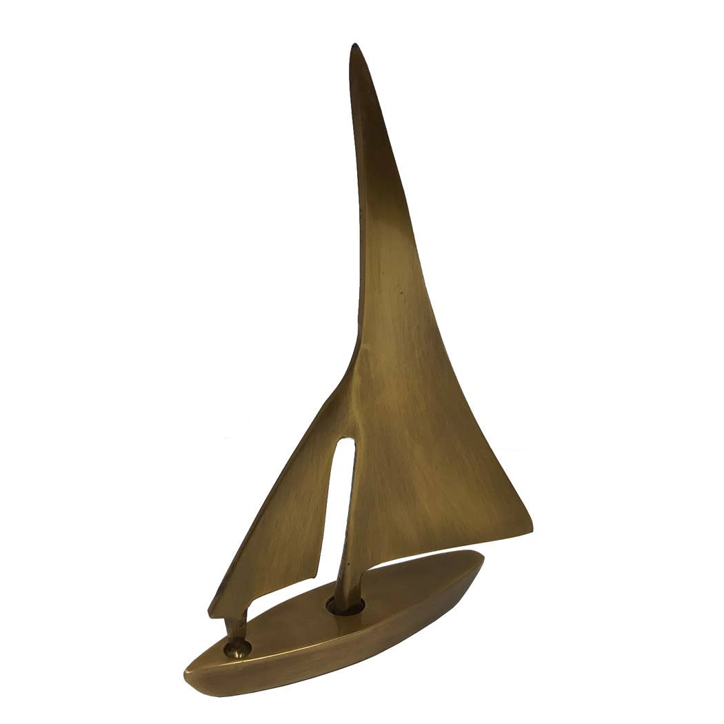 Antiqued Brass Sailboat Paperweight | 5-1/4" | Home Accents