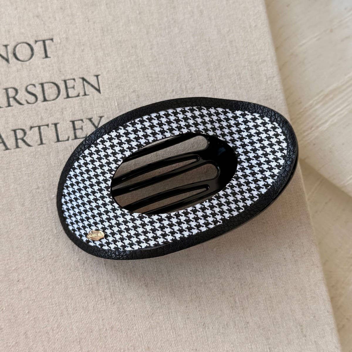 Leopard Houndstooth Hair Clip Chic Side Pin_CWAHA07916