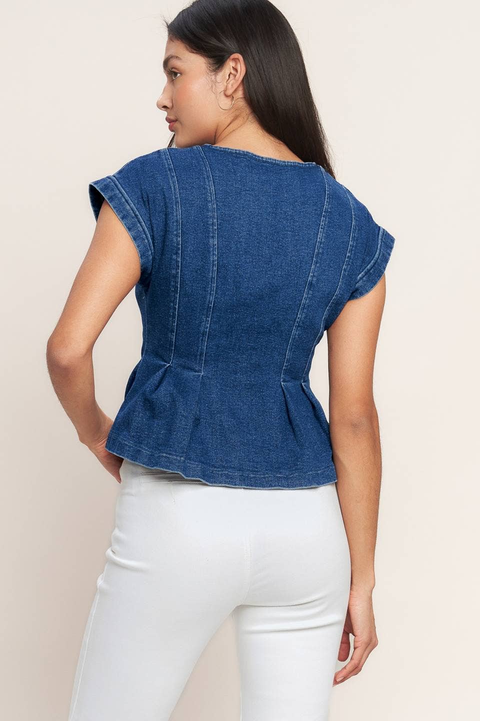 A washed denim top - IT14088