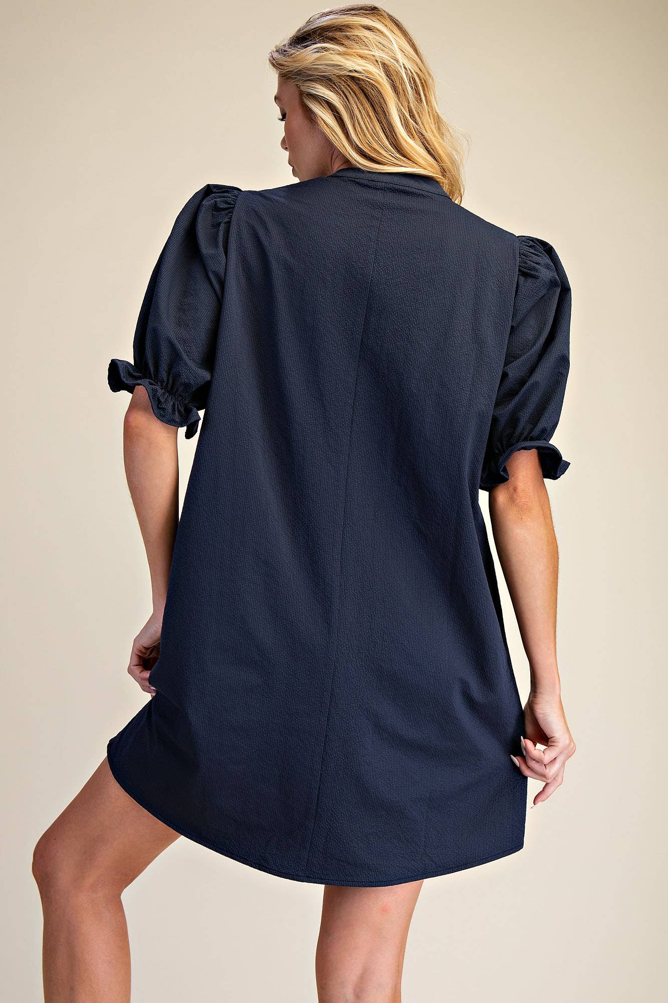 Puff Sleeve Mini Dress