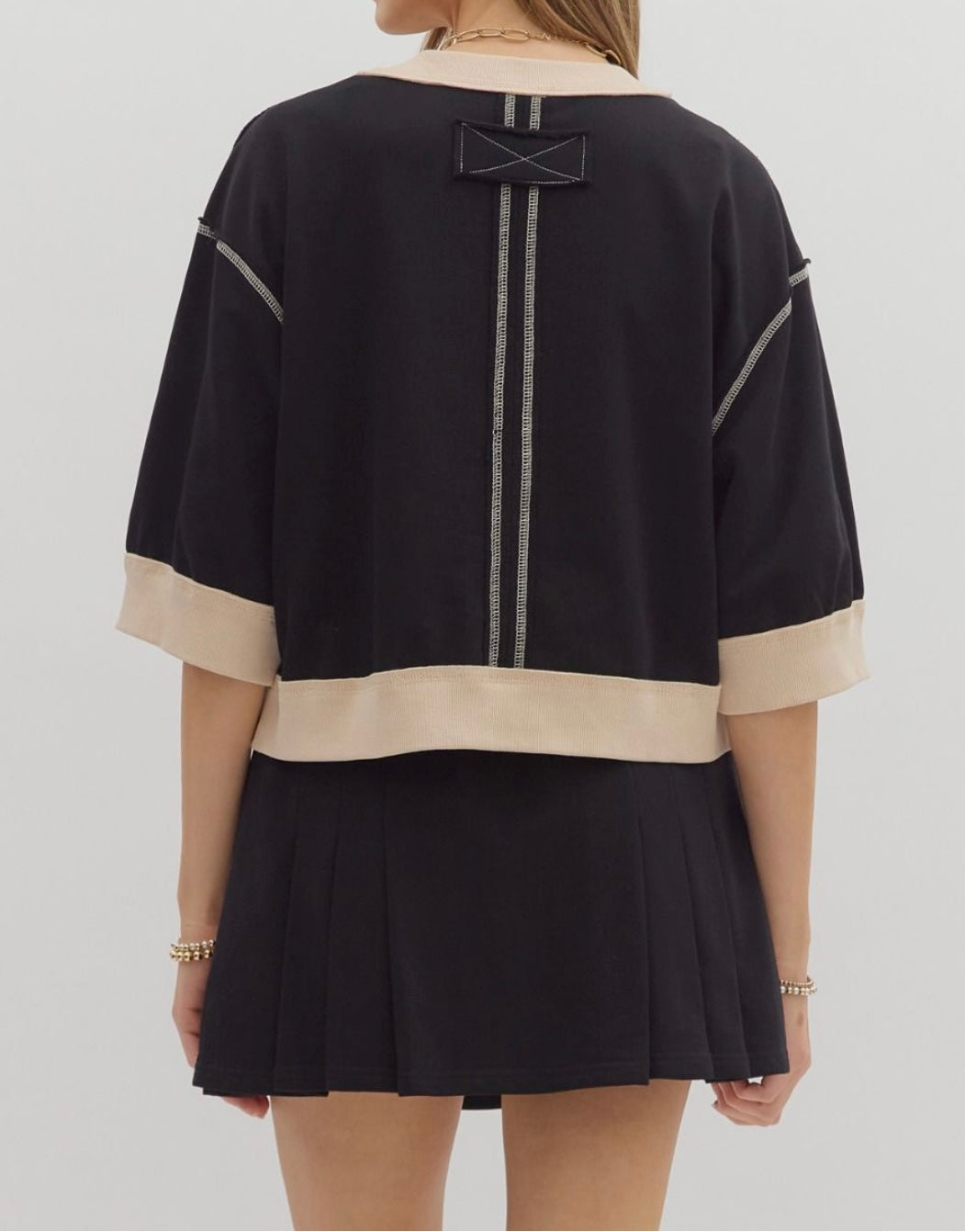 Black and Cream Skort