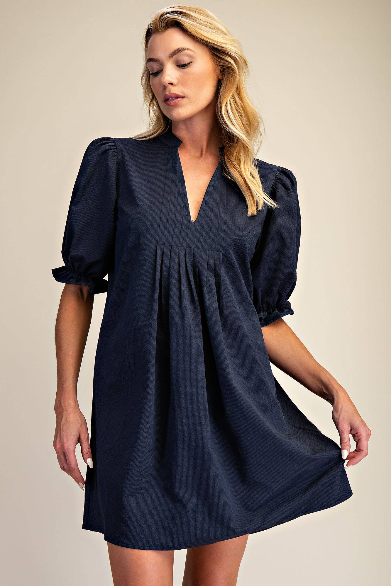Puff Sleeve Mini Dress