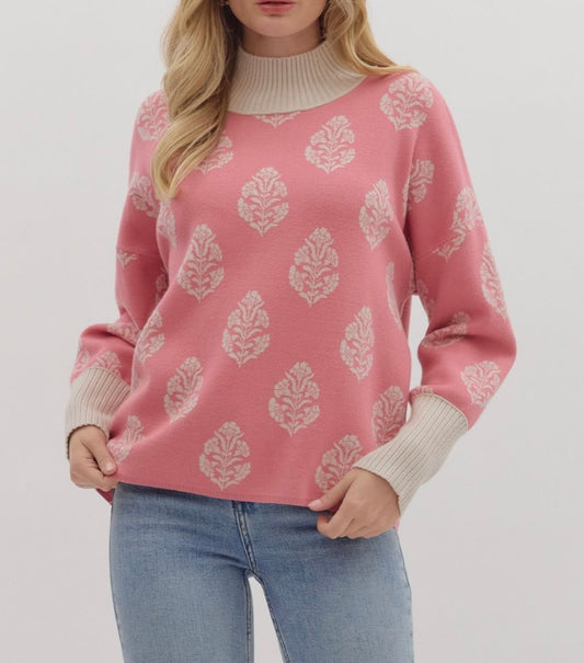 Blush Leaf Sweater