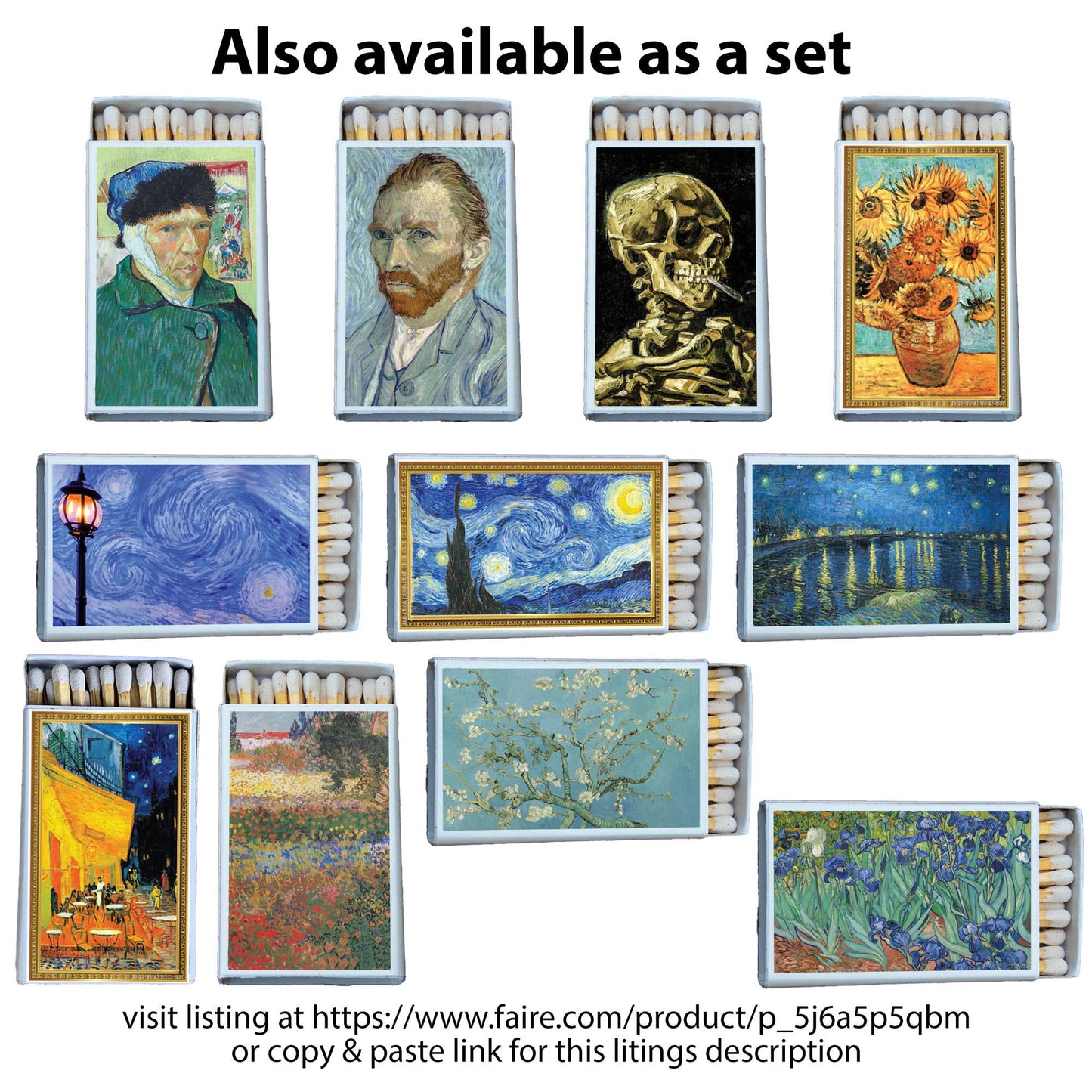Matches • Art • Van Gogh Garden of Flowers • Home Decor