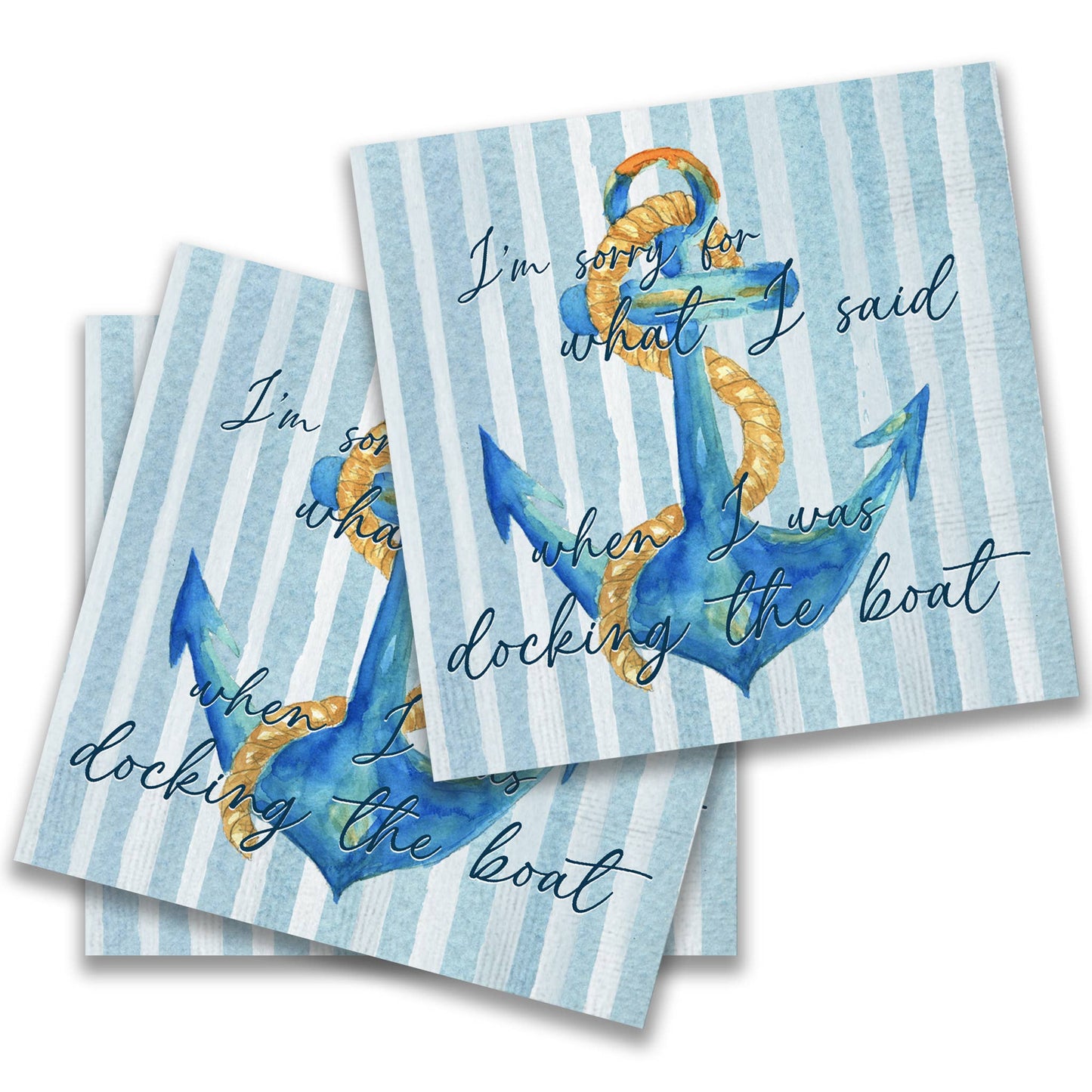 Docking the Boat Cocktail Napkin