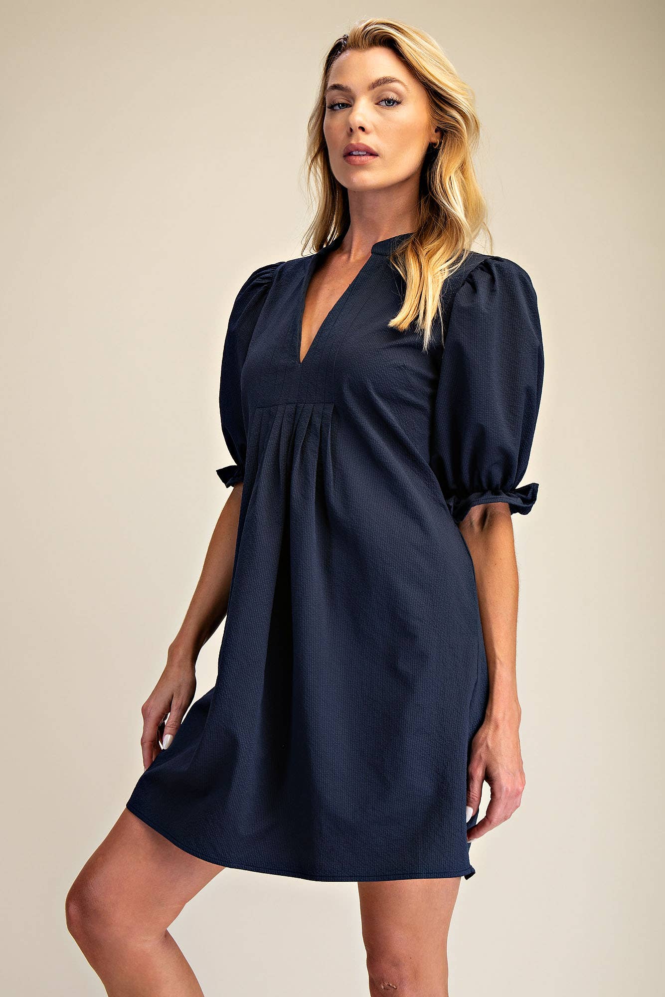 Puff Sleeve Mini Dress