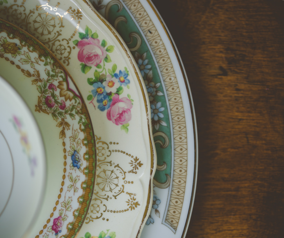 Vintage Mismatched China Dessert Plates