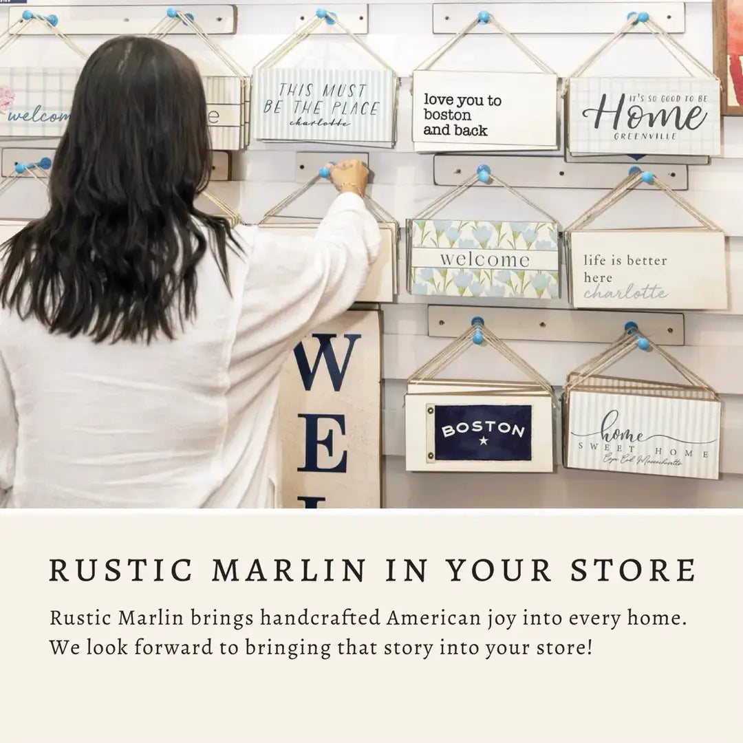 Coastal Postcard Personalized Block Sign | Coastal Decor
