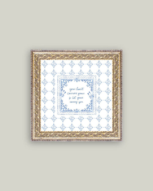 Your Heart Carries Grace Framed Antique Art
