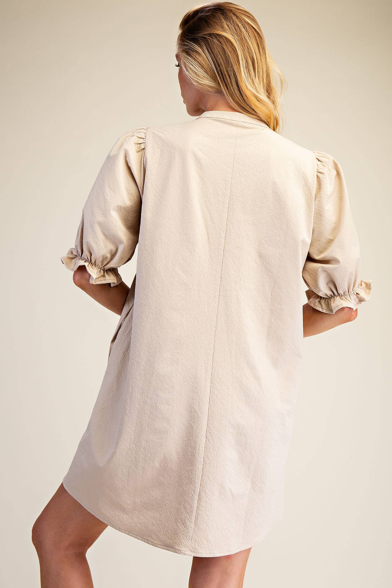 Puff Sleeve Mini Dress