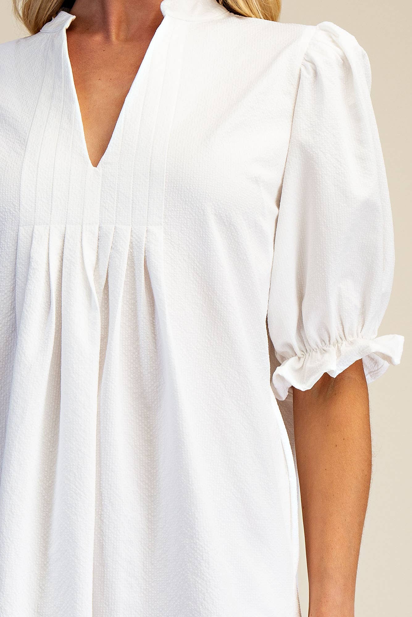 Puff Sleeve Mini Dress