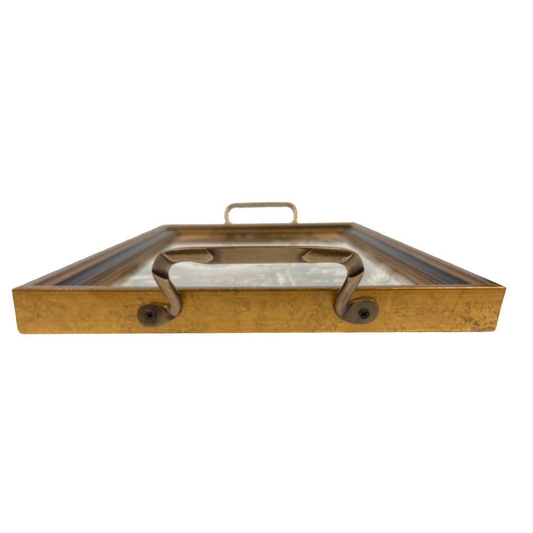 Saddled Horse Tray w/ Brass Handles