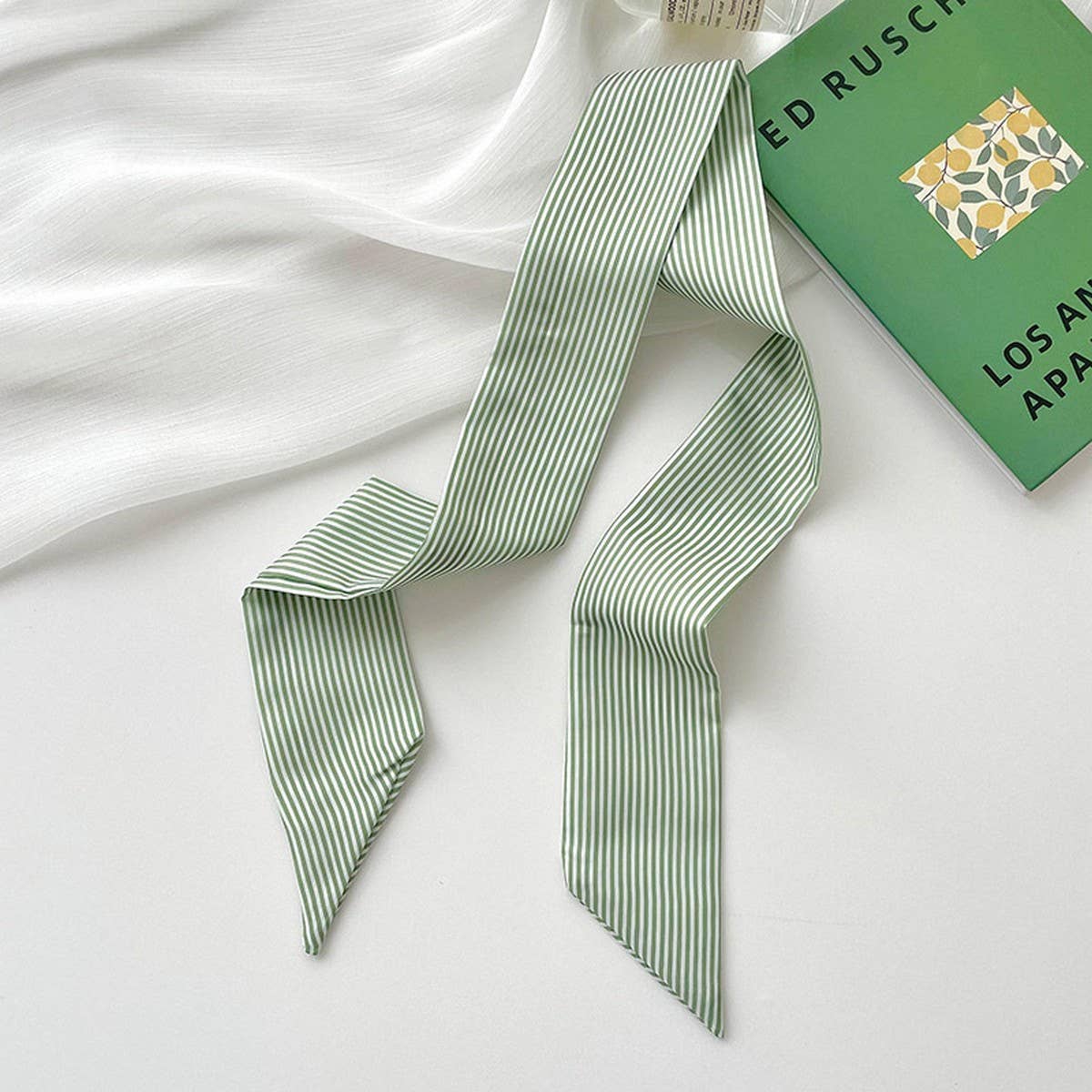 GREEN FRESH AND NARROW LONG FASHIONABLE HAIR BAND_CWAHA4142